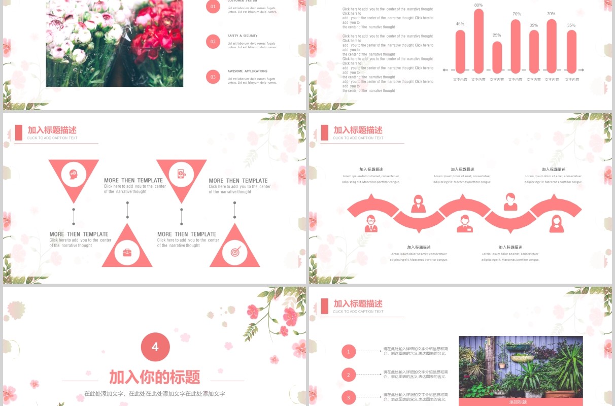 清新简约复盘总结报告PPT模板