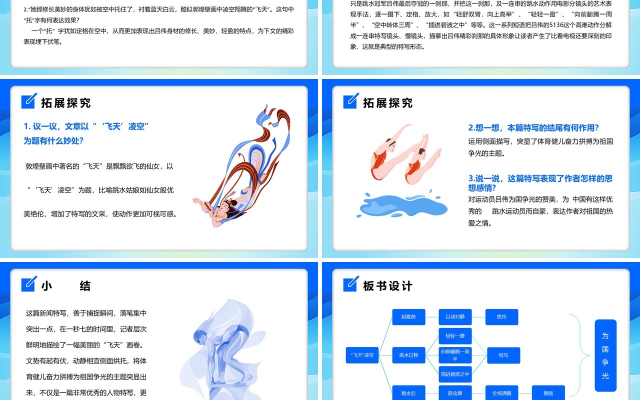 部编版八年级语文上册飞天凌空课件PPT模板