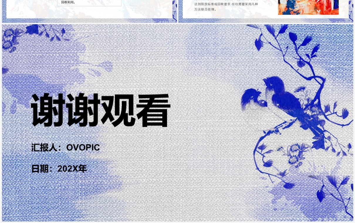 蓝色染整工艺流程培训课件PPT模板
