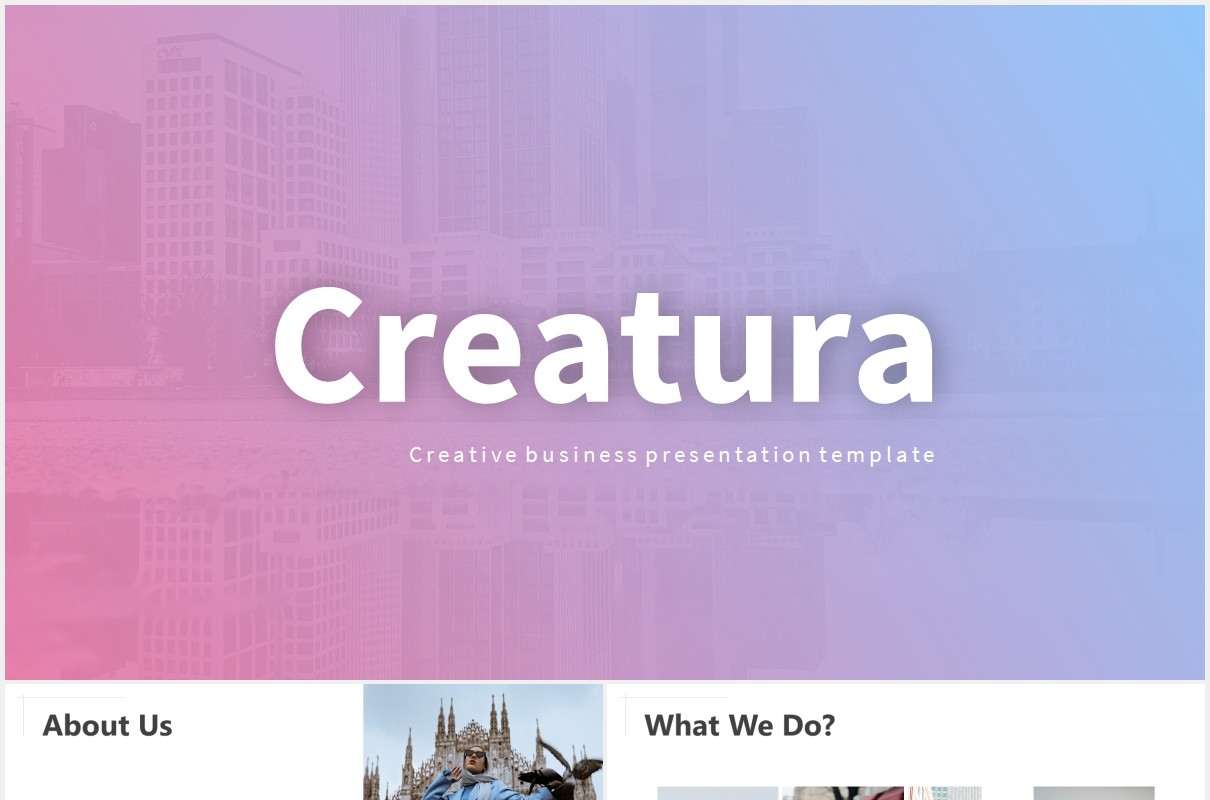 多彩国外图片排版PPT模板powerpoint template