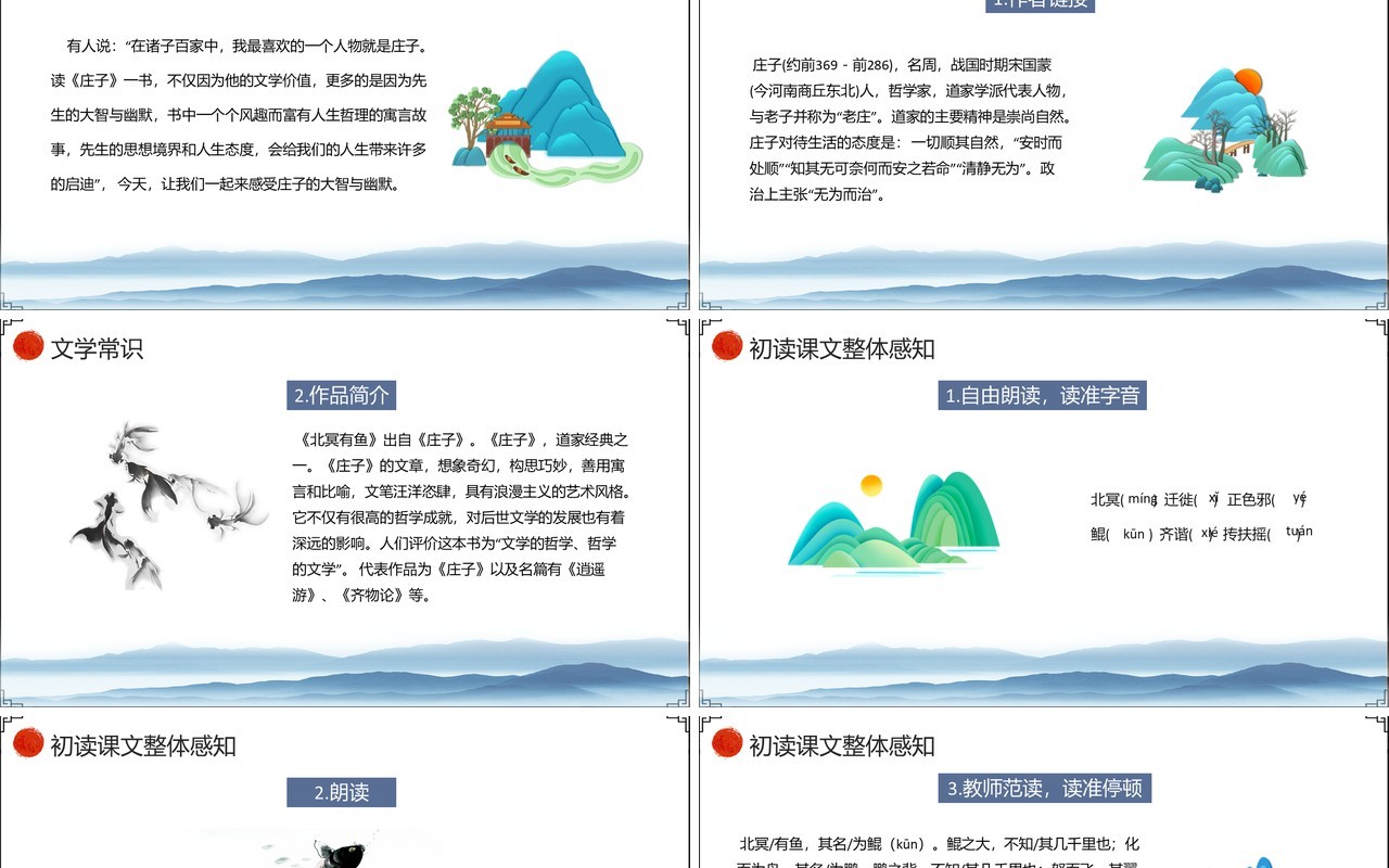 部编版八年级语文下册北冥有鱼课件PPT模板