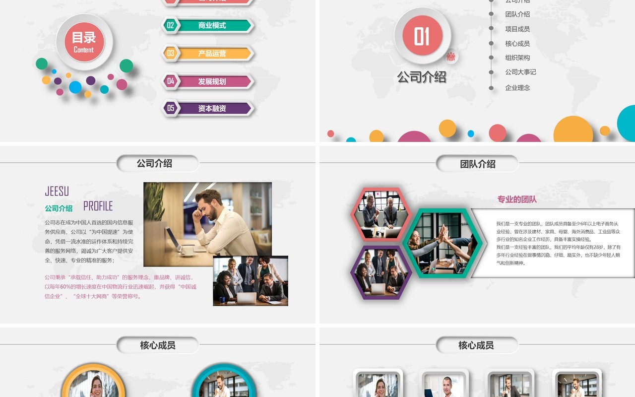 商业项目计划书动态PPT模板