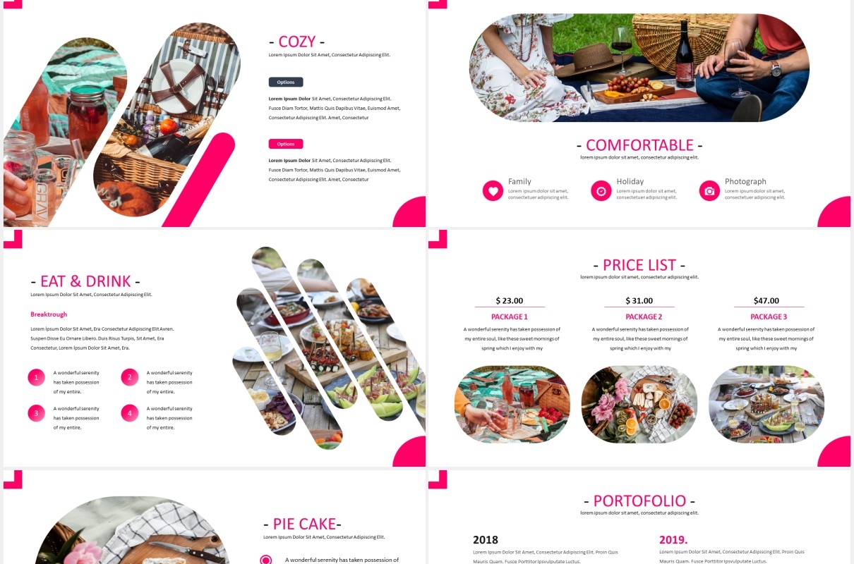 户外旅游野餐国外PPT模板Picnic Powerpoint Template