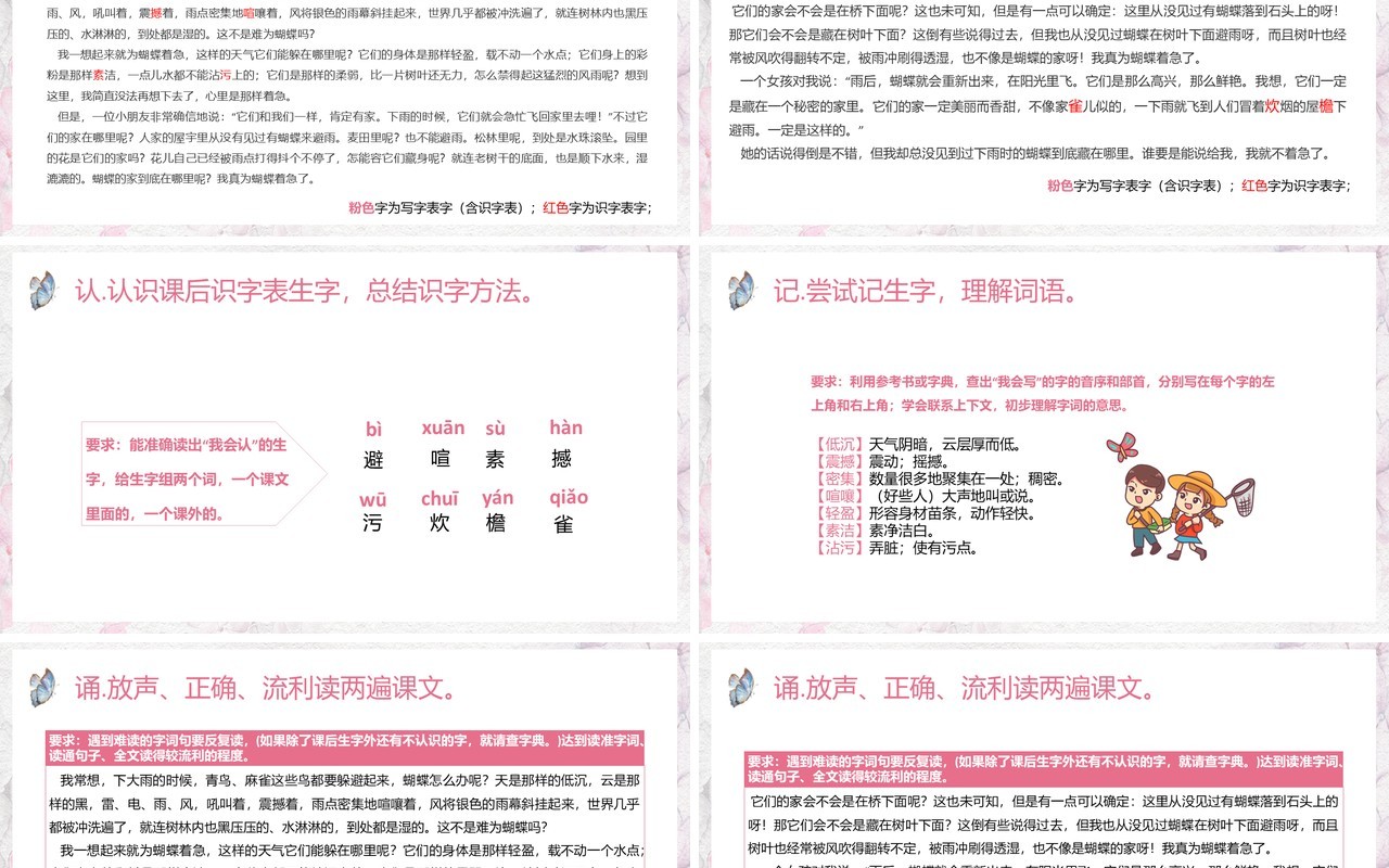 部编版四年级语文上册蝴蝶的家课件PPT模板