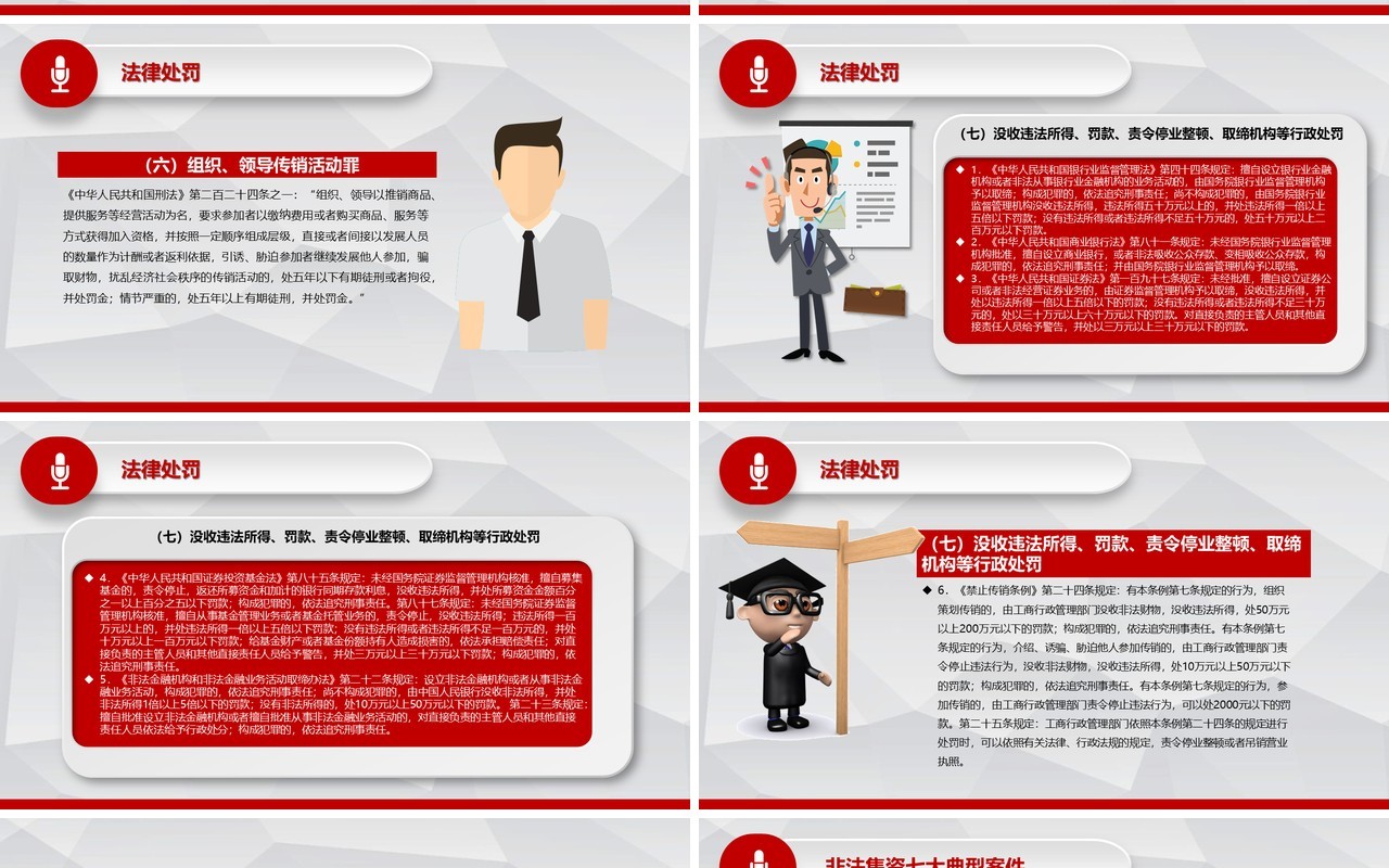 红色简约非法集资培训课件PPT模板