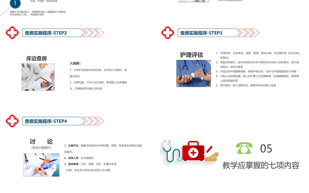 简洁护理查房培训PPT模板