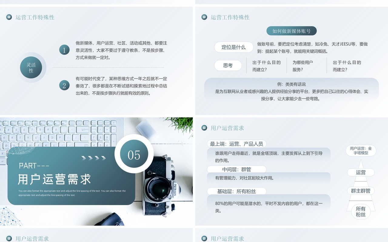 绿色简约风新媒体运营培训PPT模板