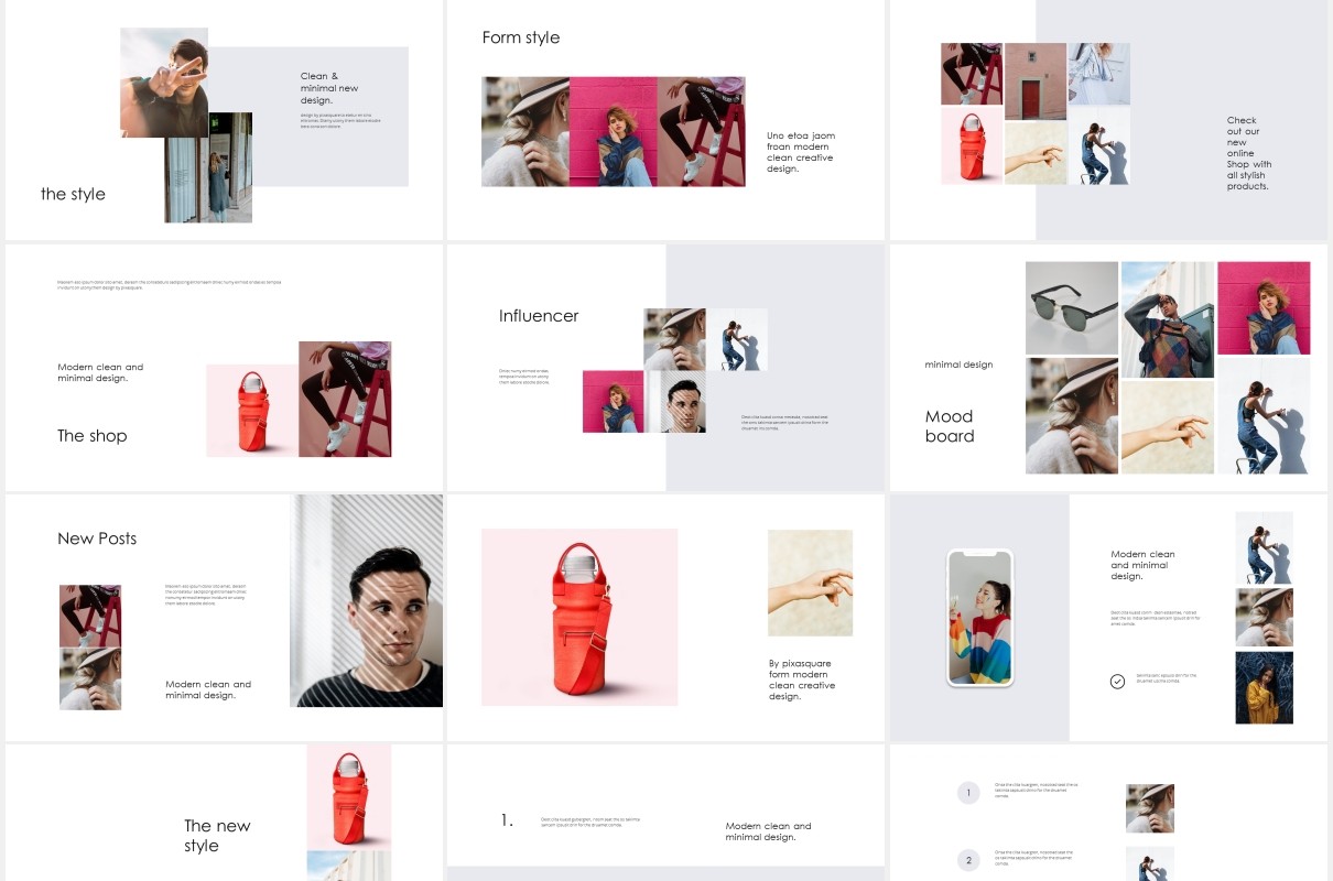 简约图片图文排版展示作品集宣传介绍PPT模板FORM - Powerpoint Template