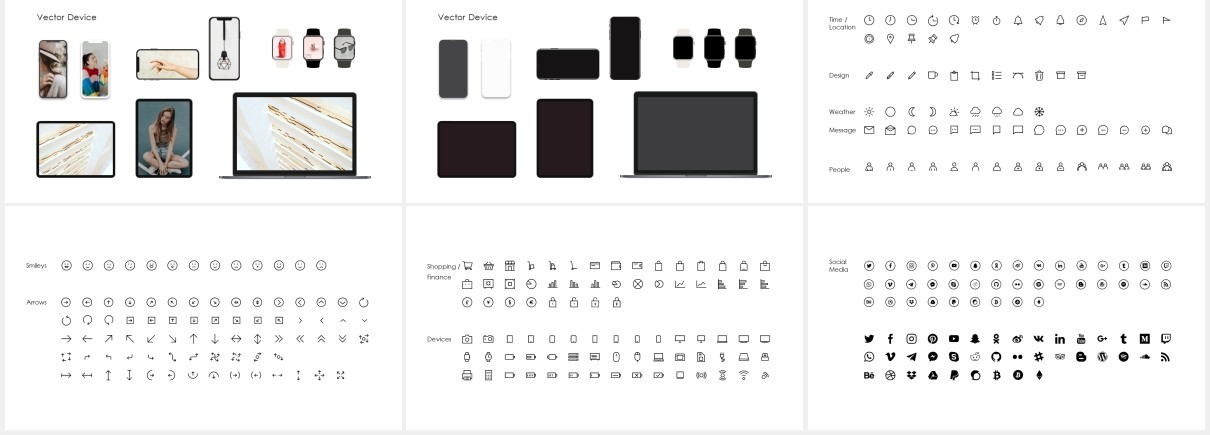 简约图片图文排版展示作品集宣传介绍PPT模板FORM - Powerpoint Template
