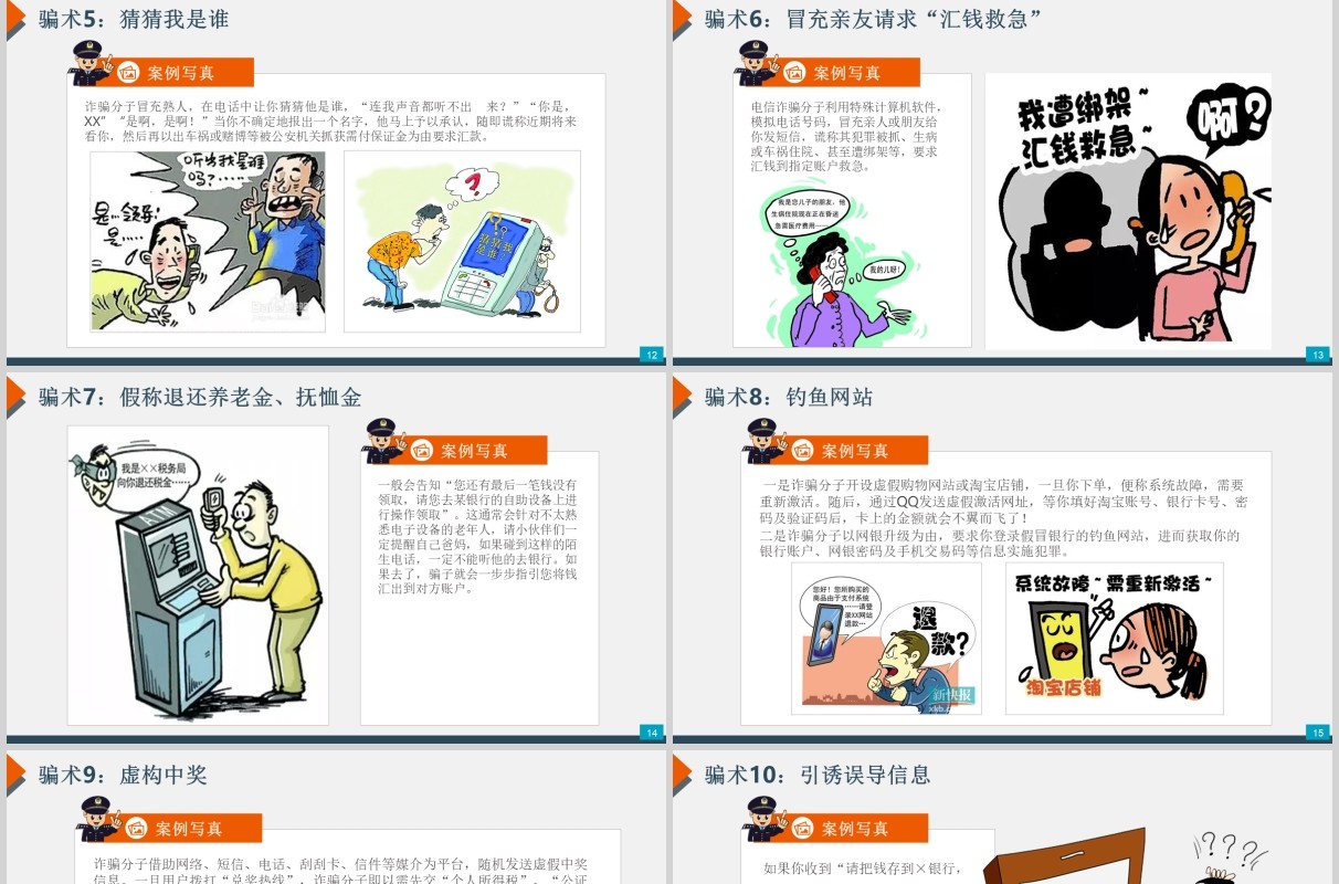 大学生网络安全教育预防诈骗小知识宣传PPT模板