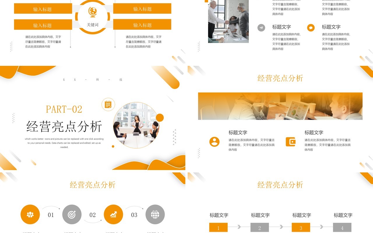 黄色商务风经营分析汇报PPT通用模板