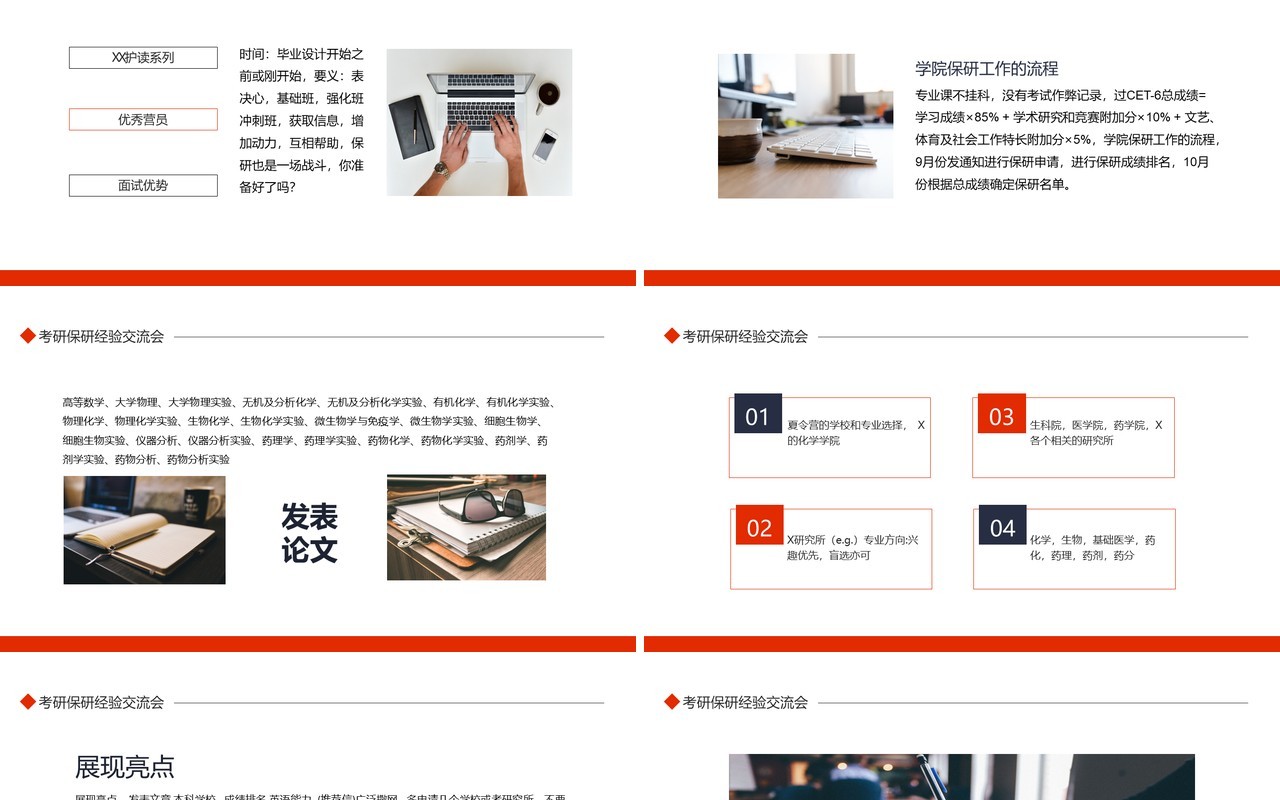 考研保研经验交流会动态PPT模板
