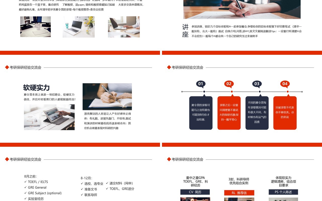 考研保研经验交流会动态PPT模板