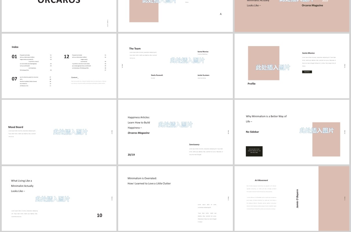 工作图片展示PPT排版设计模板Orcaros Powerpoint