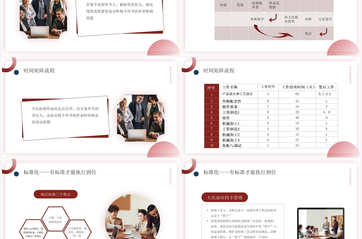 红蓝商务风如何做好精细化管理PPT模板