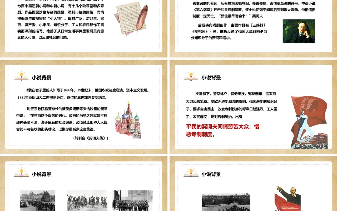 部编版高中语文必修五装在套子里的人课件PPT模板