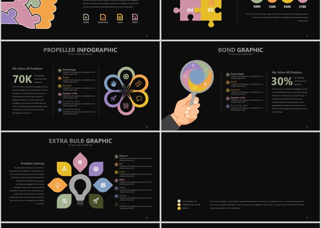 优质商务PPT信息图表版式设计模板Sendangagung Powerpoint