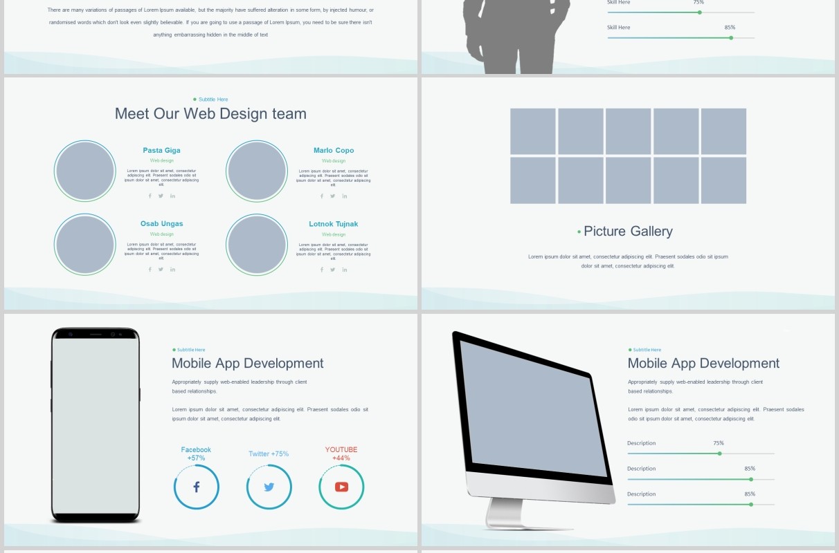 简约公司介绍产品简介PPT信息图表模板Mardial Powerpoint Template