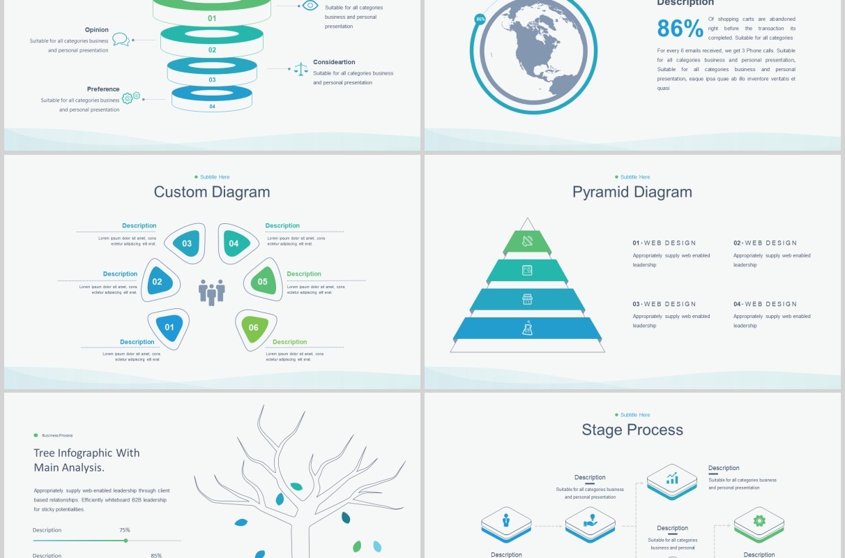 简约公司介绍产品简介PPT信息图表模板Mardial Powerpoint Template