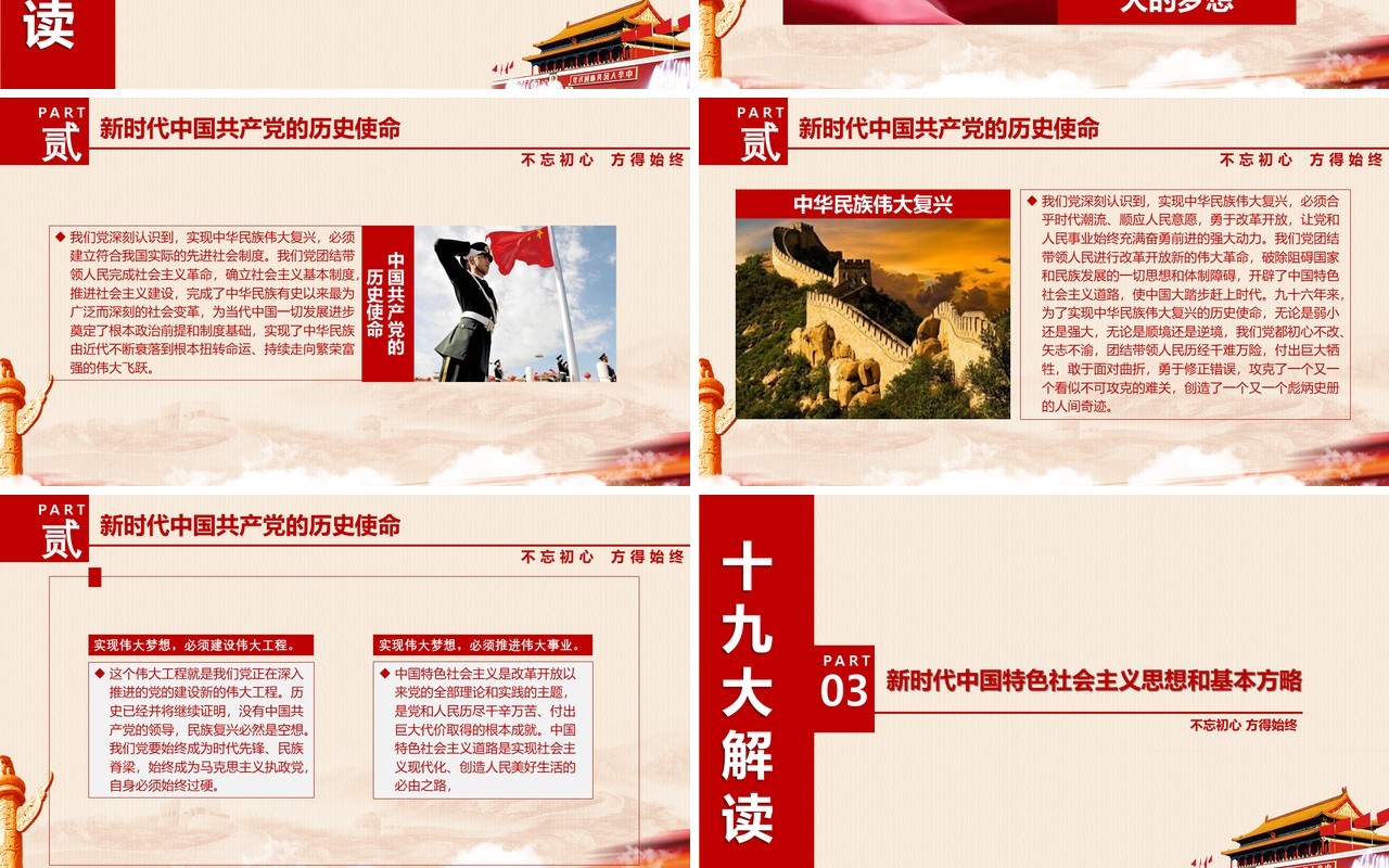 不忘初心方得始终PPT模板