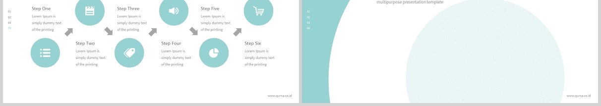 创意圆形公司简介产品介绍PPT模板信息图表Qursa Powerpoint Template