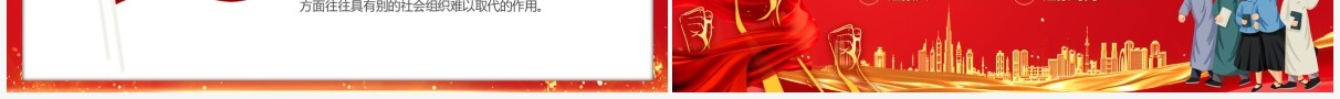 红色党政风中国共青团青年政策的演讲PPT模板