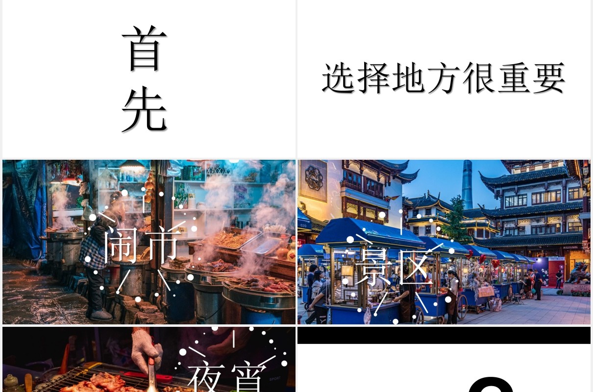 快闪抖音风地摊经济宣传介绍PPT模板