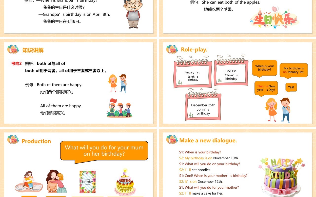 部编版五年级英语下册When is Easter第二课时PPT模板