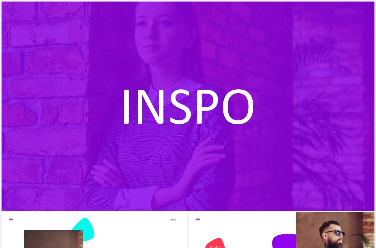 时尚公司宣传介绍PPT模板inspo stylish powerpoint template