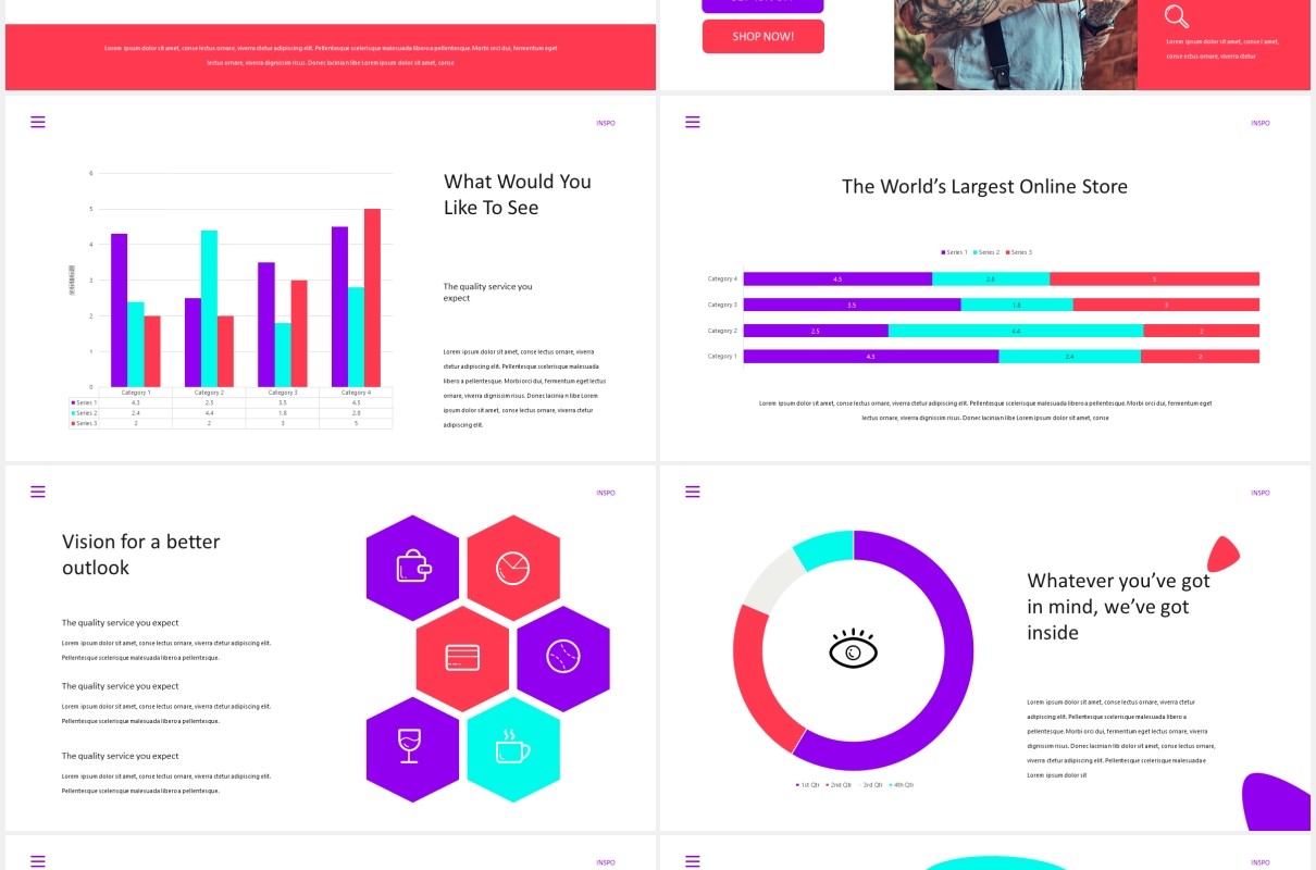 时尚公司宣传介绍PPT模板inspo stylish powerpoint template