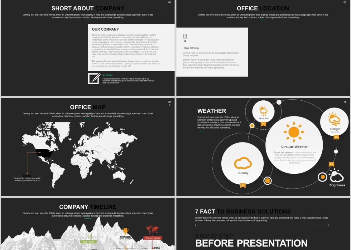 商务工作通用PPT信息图表可视化模板Blega Powerpoint