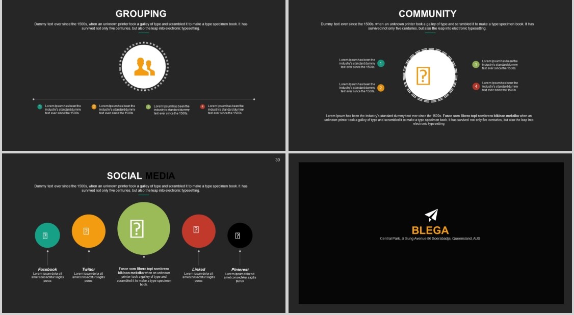 商务工作通用PPT信息图表可视化模板Blega Powerpoint