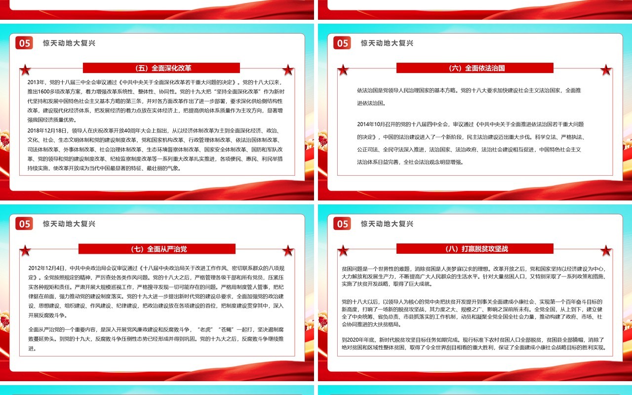 红色党政风学习党史不忘初心PPT模板