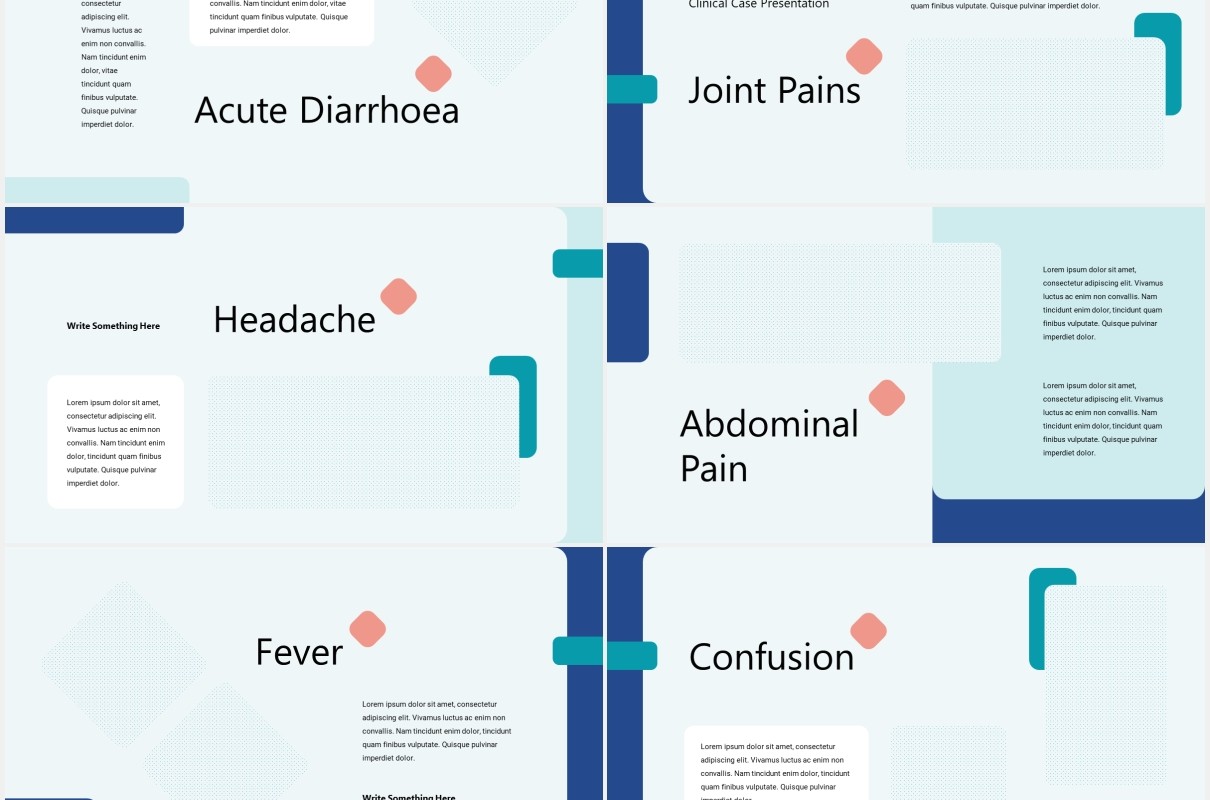 临床病例医疗医院图片排版设计PPT模板KLINIK - Clinical Case Powerpoint Template