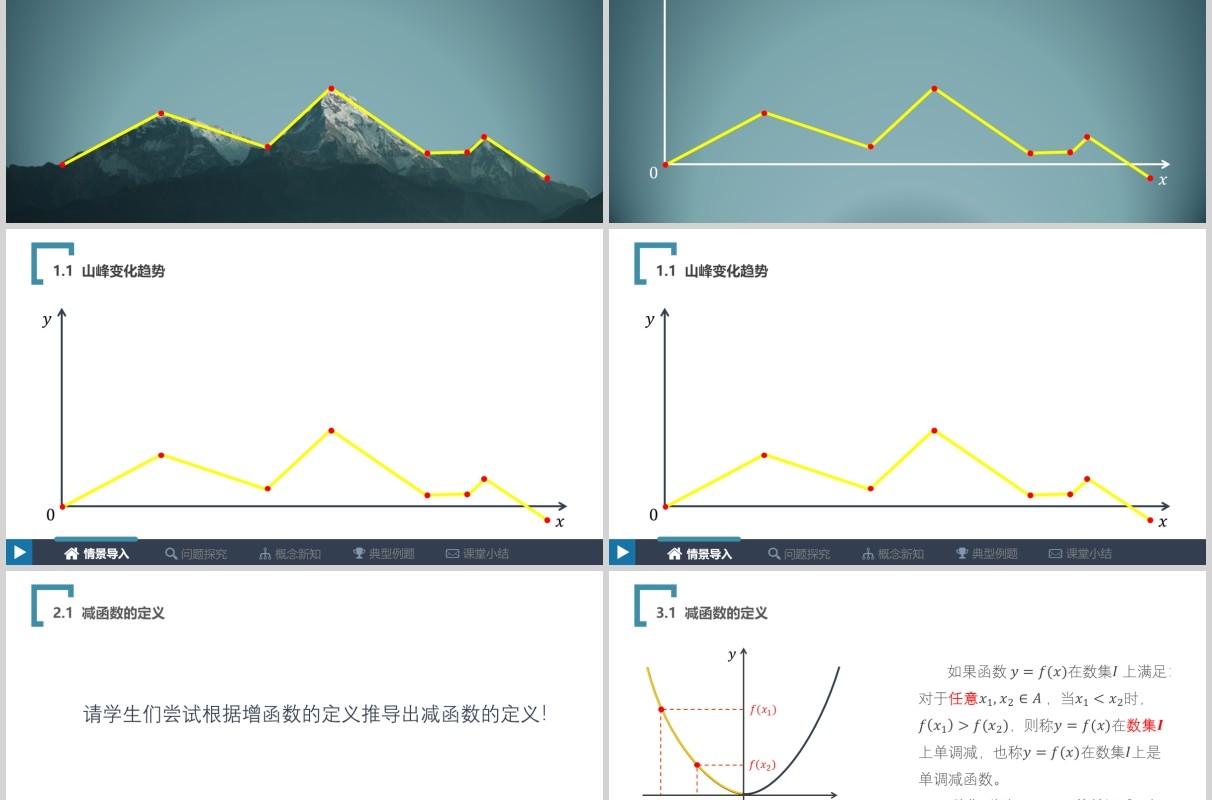 函数数学主题PPT课件模板