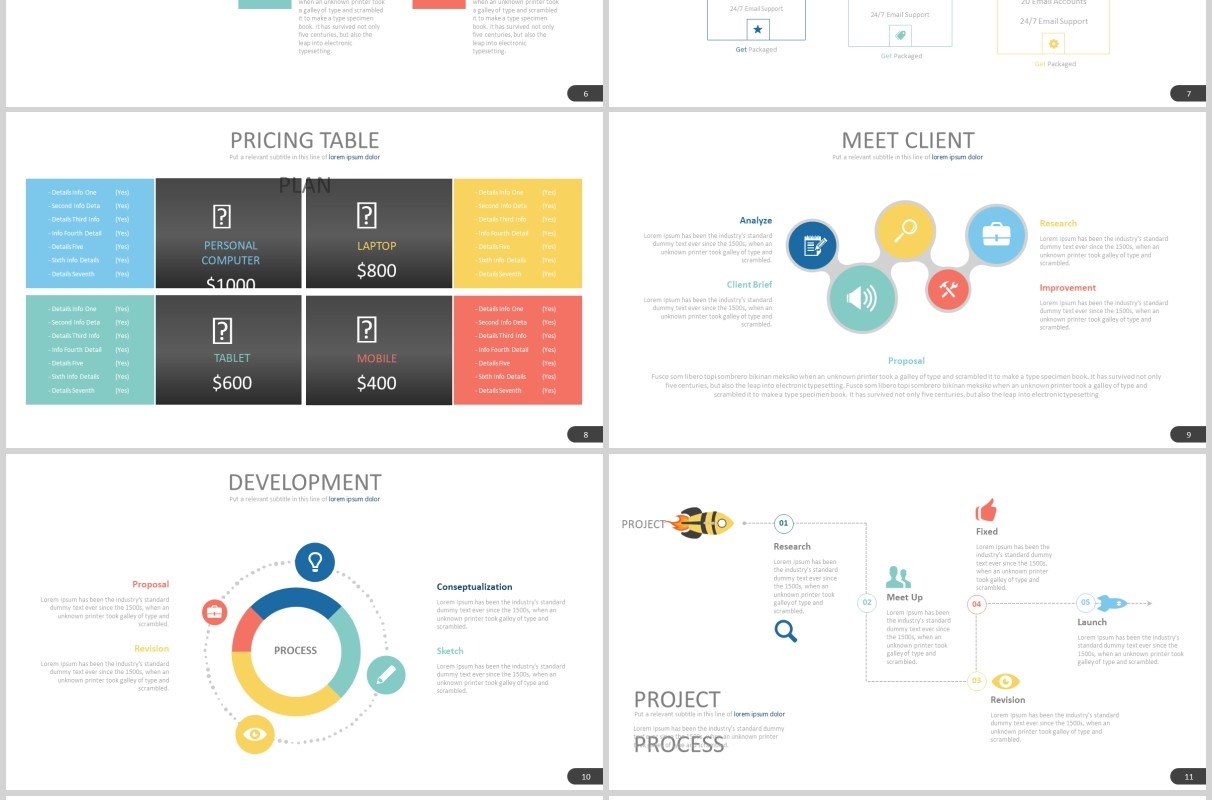 高端企业服务介绍产品项目宣传PPT图表可插图排版模板Nineteen - Powerpoint Template
