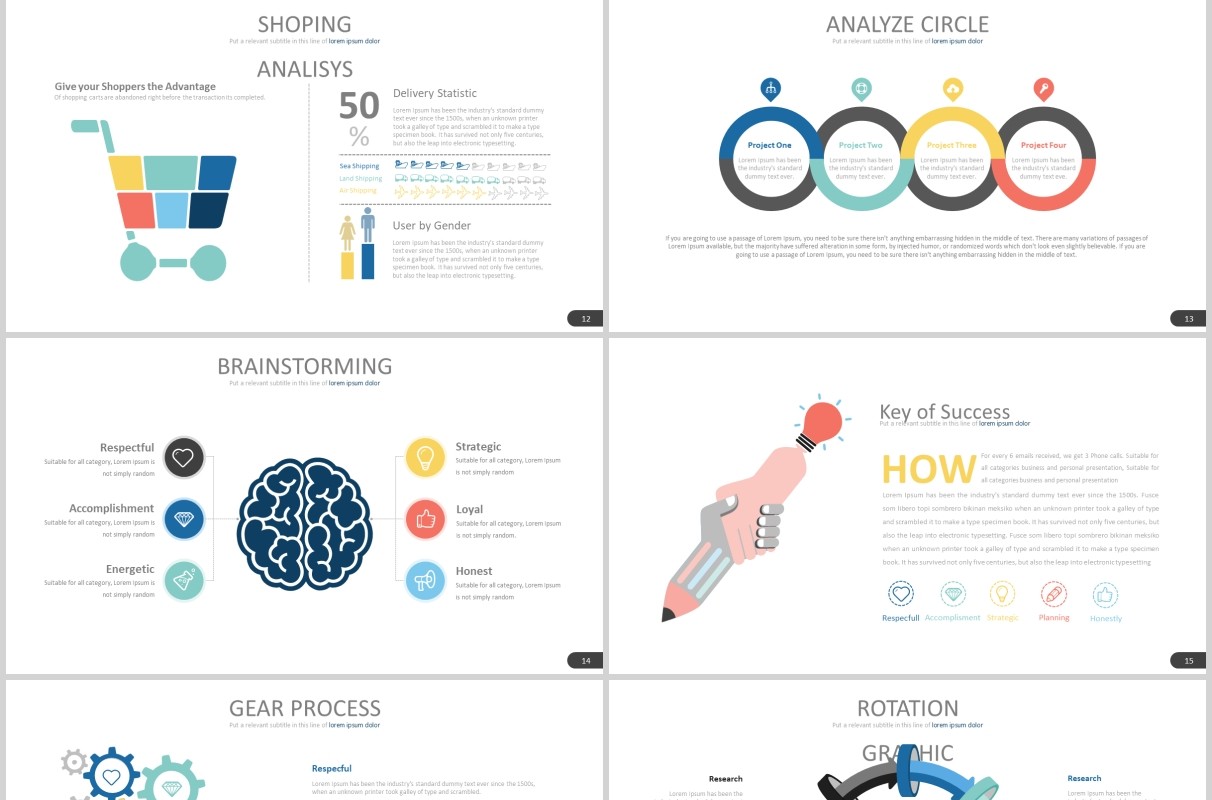 高端企业服务介绍产品项目宣传PPT图表可插图排版模板Nineteen - Powerpoint Template