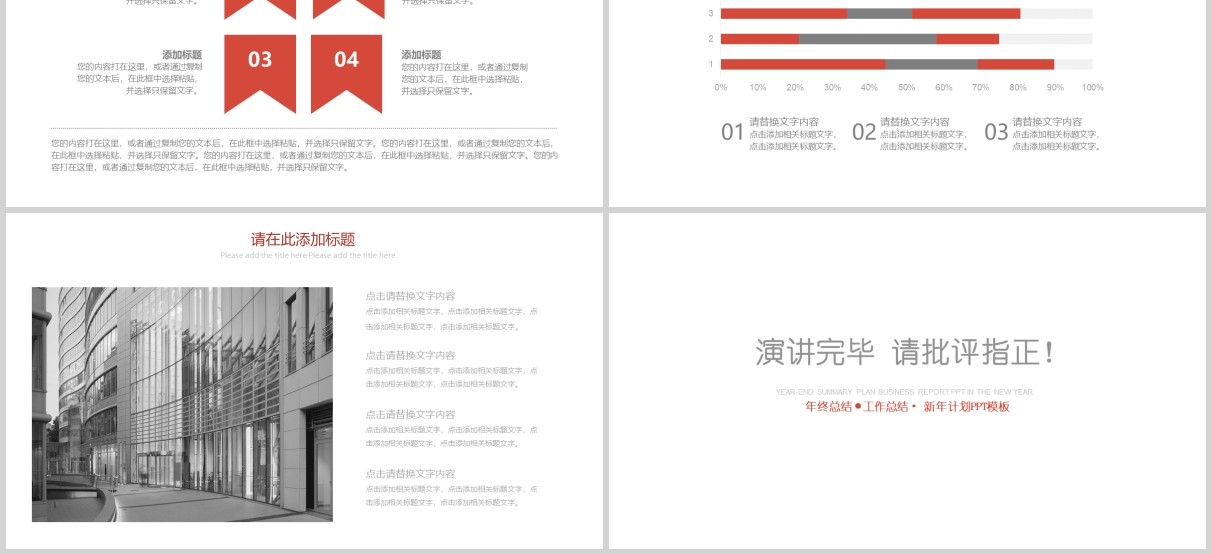 城市房地产年度工作总结报告PPT模板