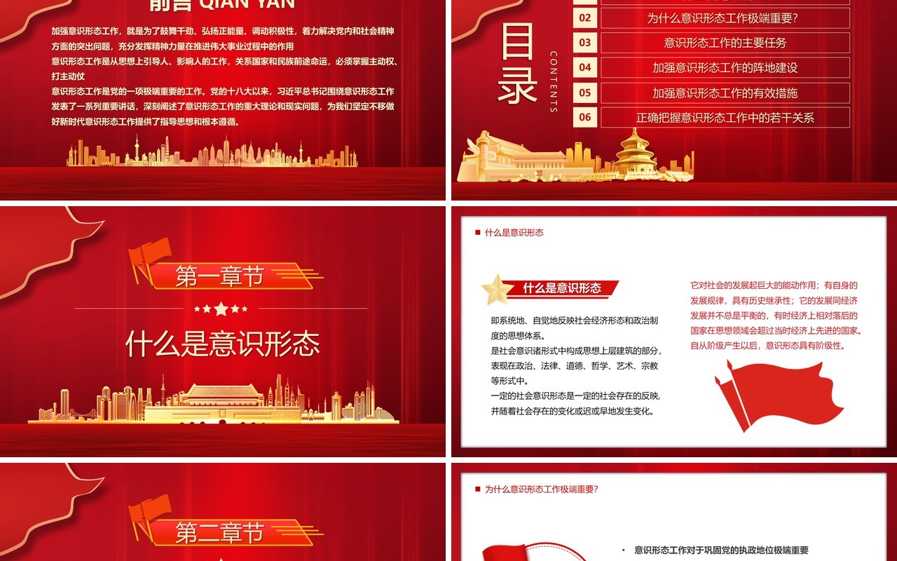 坚定不移做好新时代意识形态工作专题党课PPT模板