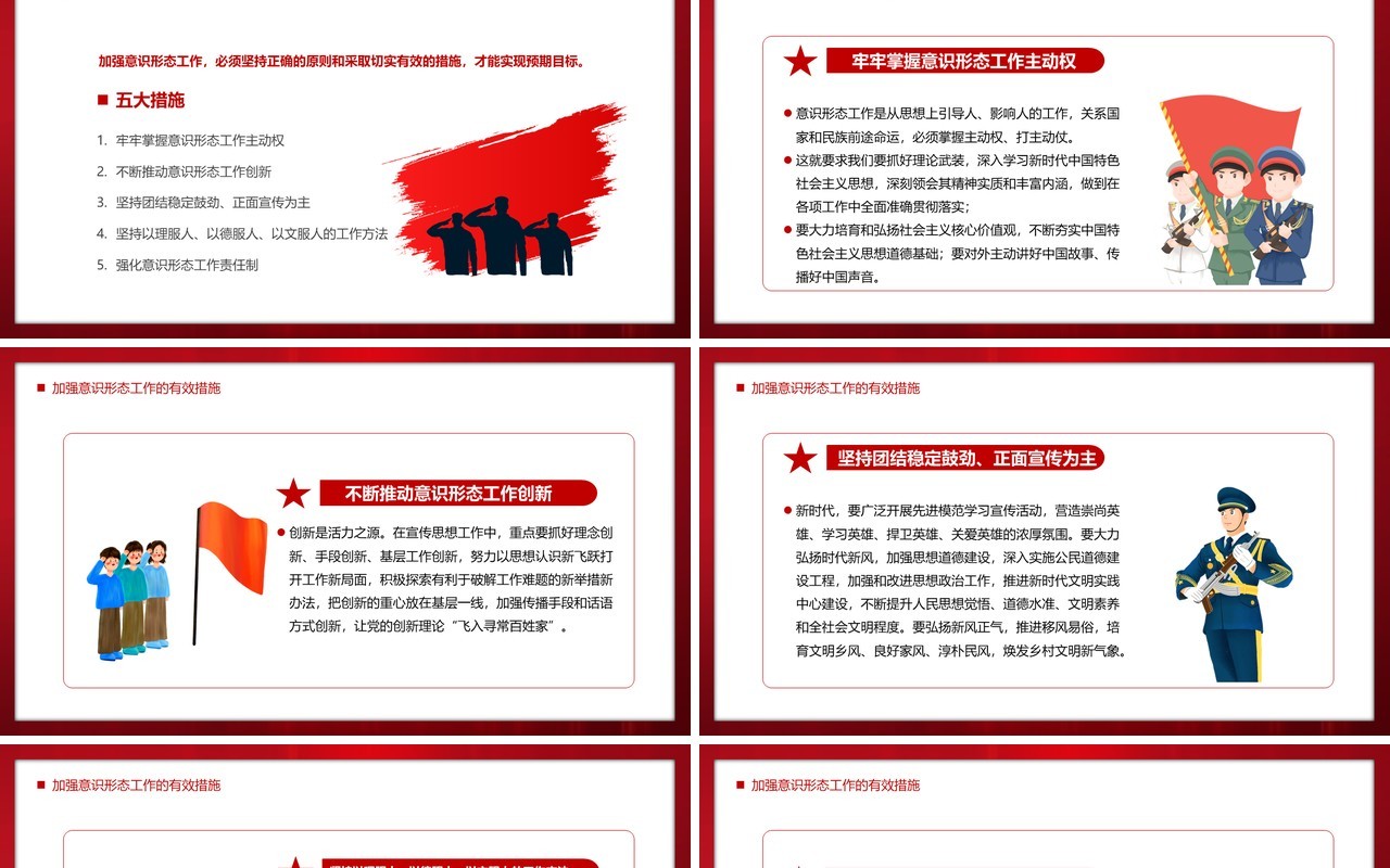 坚定不移做好新时代意识形态工作专题党课PPT模板