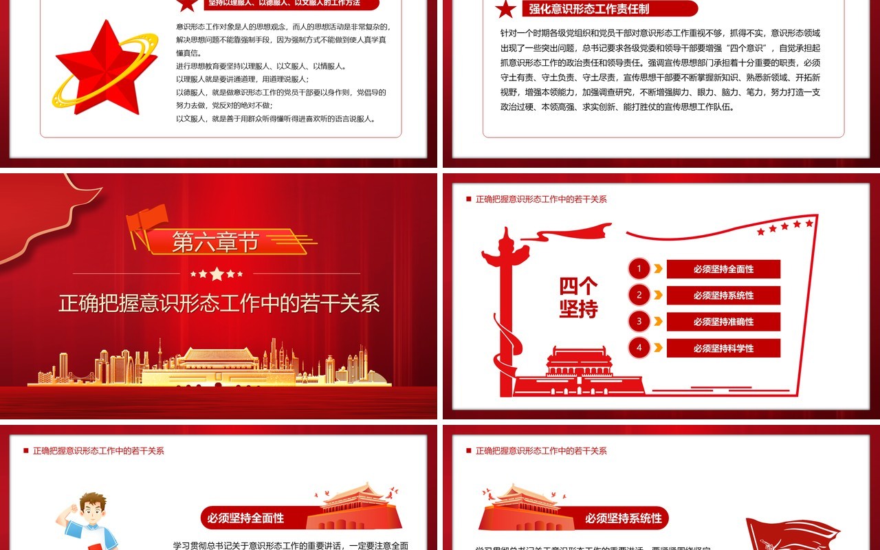 坚定不移做好新时代意识形态工作专题党课PPT模板