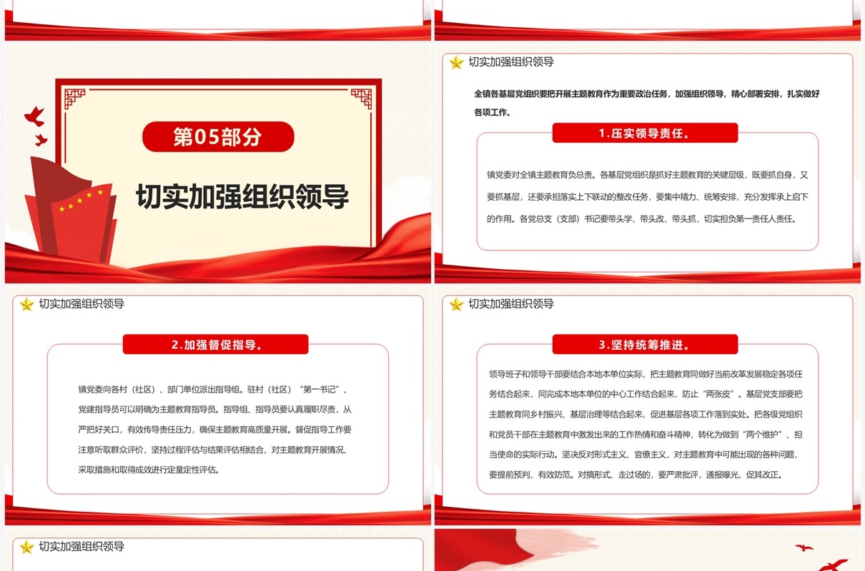 第二批主题教育实施方案PPT模板