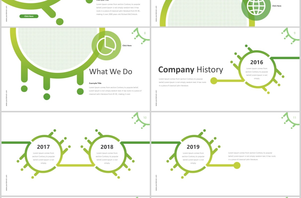 时间轴公司历程工作计划总结PPT模板版式设计Qame Powerpoint Template