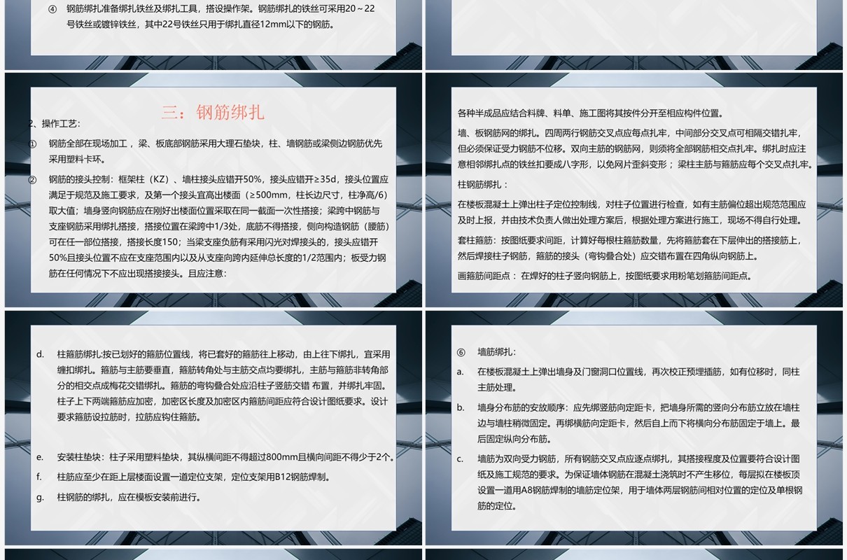 钢筋工程质量控制重点培训PPT模板