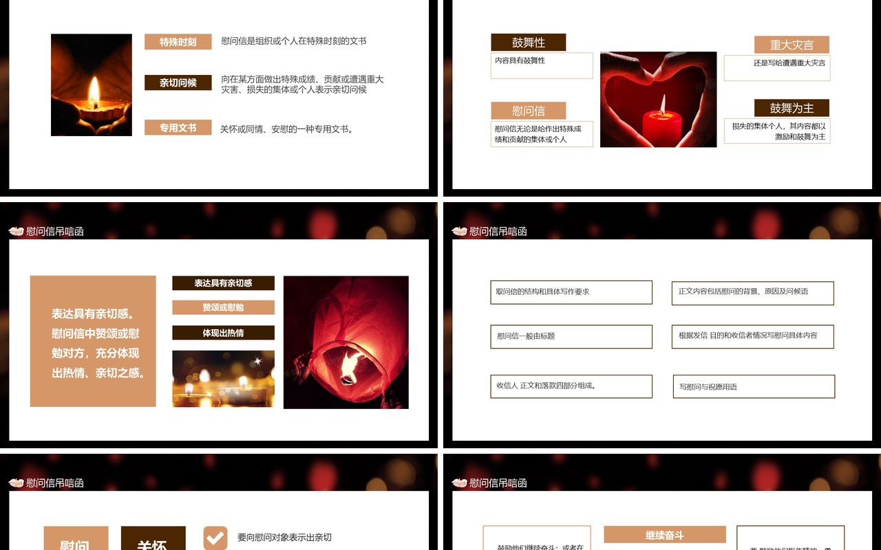慰问信吊唁函表示亲切问候关怀同情安慰的一种专用文书动态PPT模板