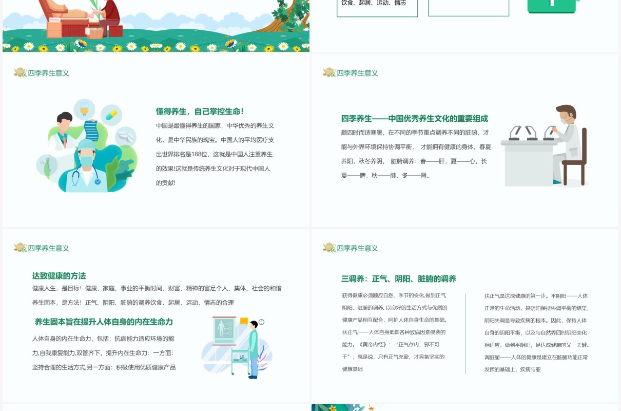 养生固本健康人生春季养生知识讲座动态PPT模板