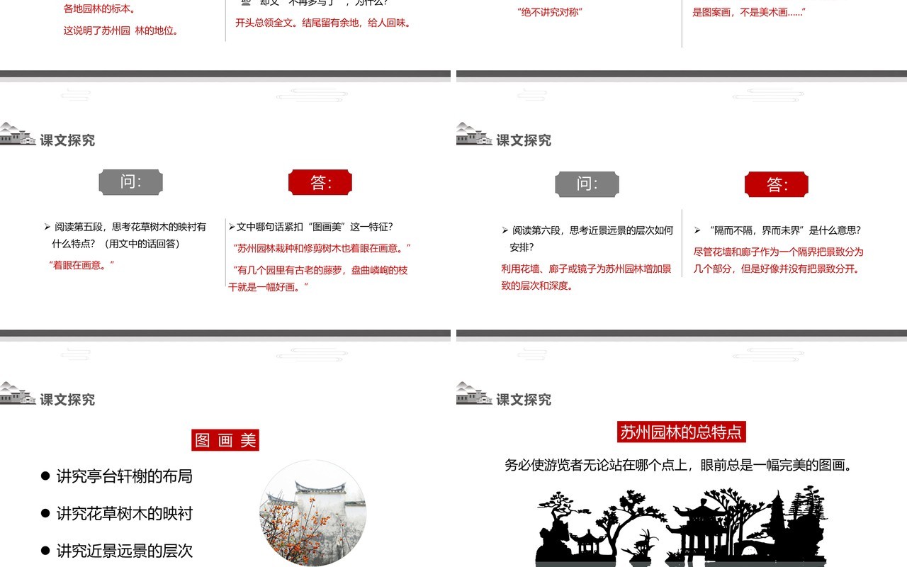 部编版八年级语文上册苏州园林课件PPT模板