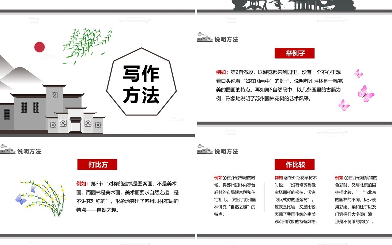 部编版八年级语文上册苏州园林课件PPT模板