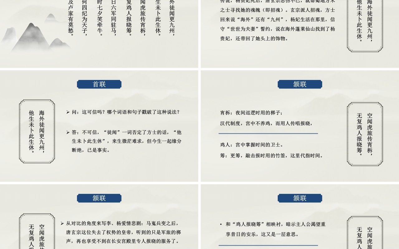 部编版高中语文必修三马嵬课件PPT模板