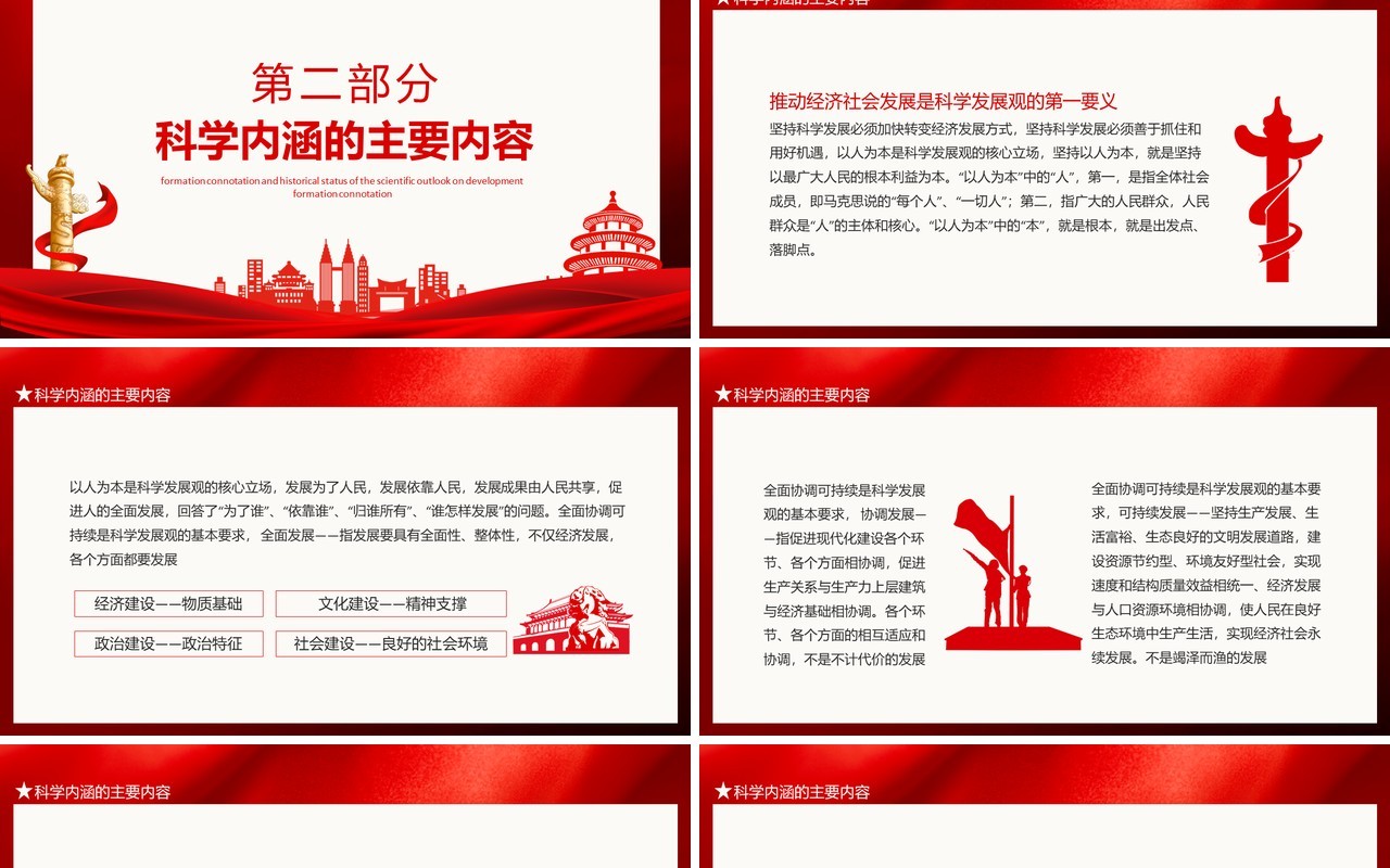 科学发展观的形成内涵及历史地位动态PPT模板